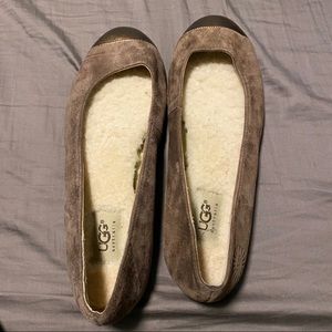 UGG Rime Metallic Cap Toe Ballet Flats